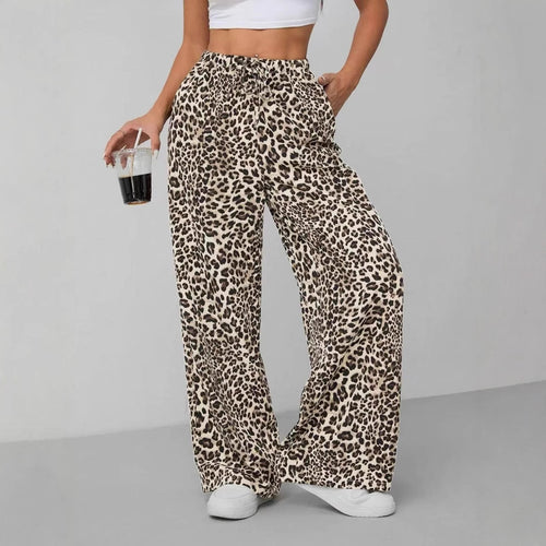 Amarae Women's Wide Chiffon Leopard Print Pants
