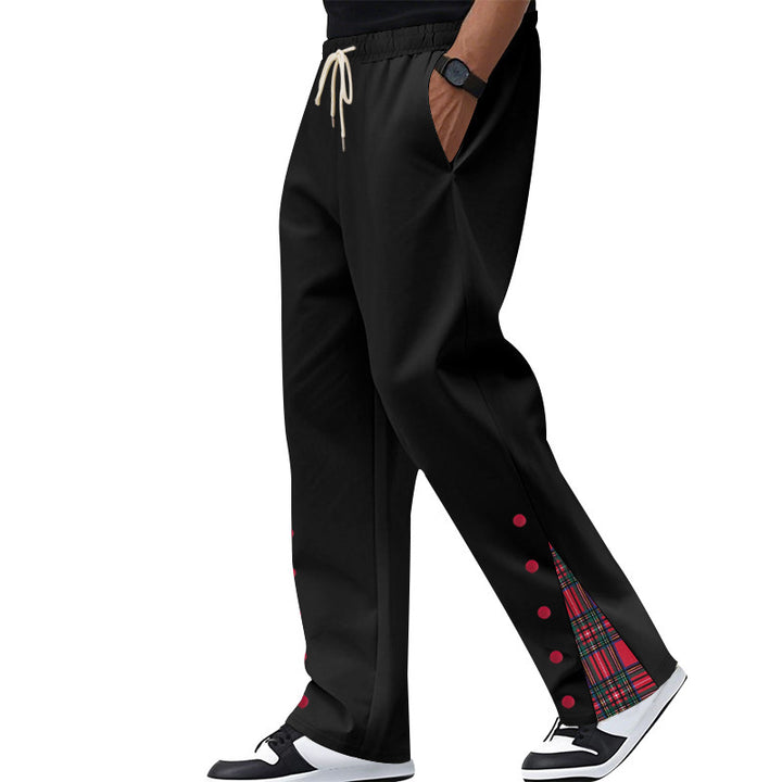 Comfortable leisure pants for men with checkered details on the sides Lune London