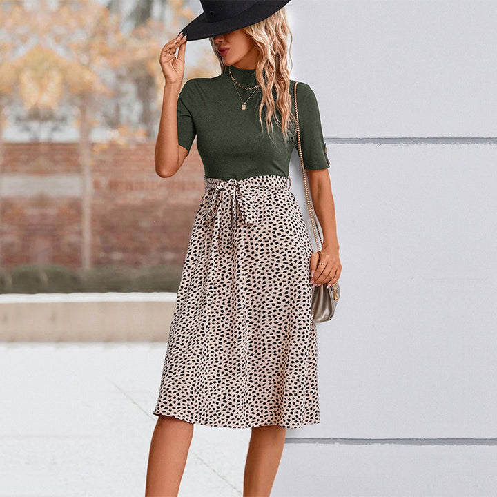 Woman stylish top and midi skirt Lune London