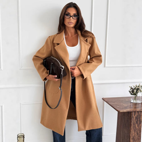 Transitional jacket for women in soft and warm material with a relaxed fit Amarae