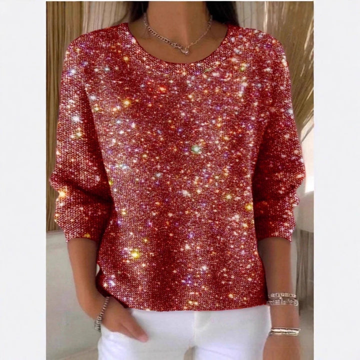 Pull à paillettes pour femmes avec effet scintillant et coupe décontractée Chic & Stil