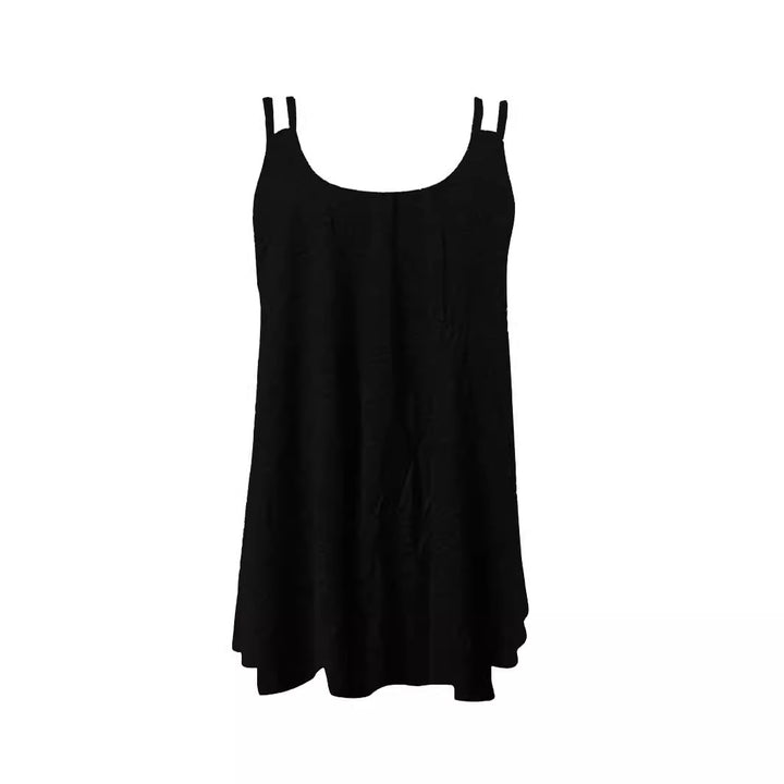 Ladies spaghetti strap airy top with asymmetrical cut Amarae