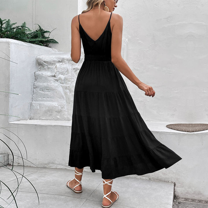 Elegant long sleeve maxi dress with side slit Lune London