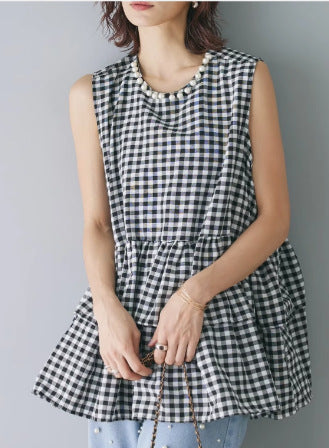 Ladies Fluid Peplum Top and Polka Dot Pants Set Lune London