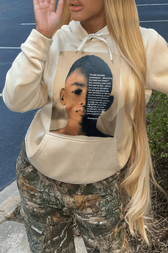 Hoodie for women with creative graphic print and innovative cut Amarae
