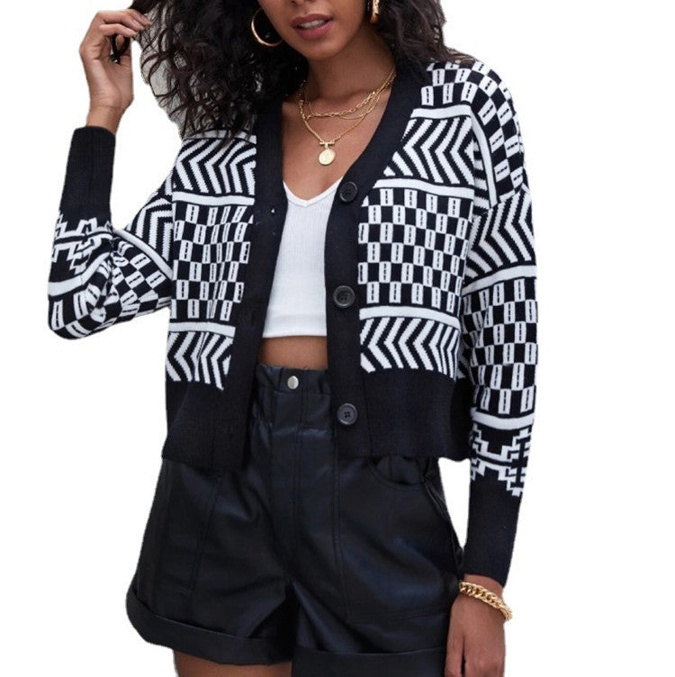 Ladies fashionable vest with geometric design Lune London
