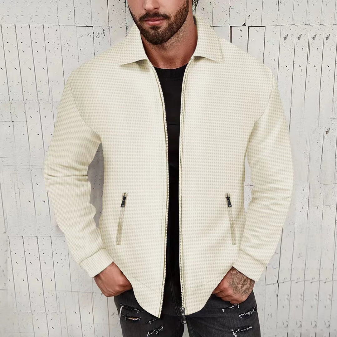 Fashionable leisure jacket for men with structured surface material Lune London