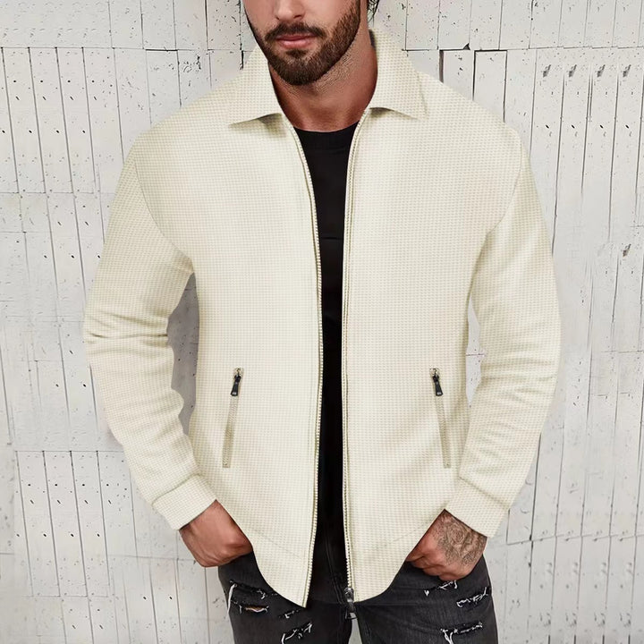 Fashionable leisure jacket for men with structured surface material Lune London