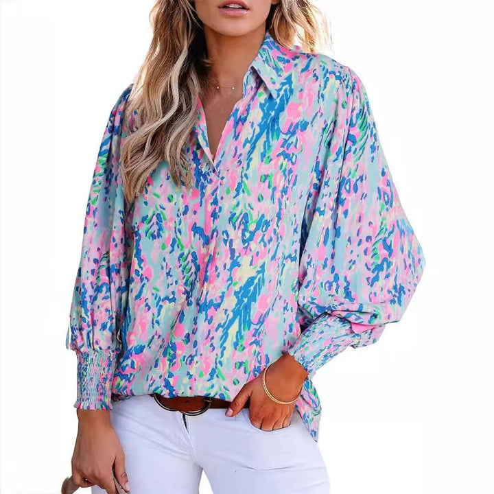 Women Floral Print Top Casual Chic Cut and Style