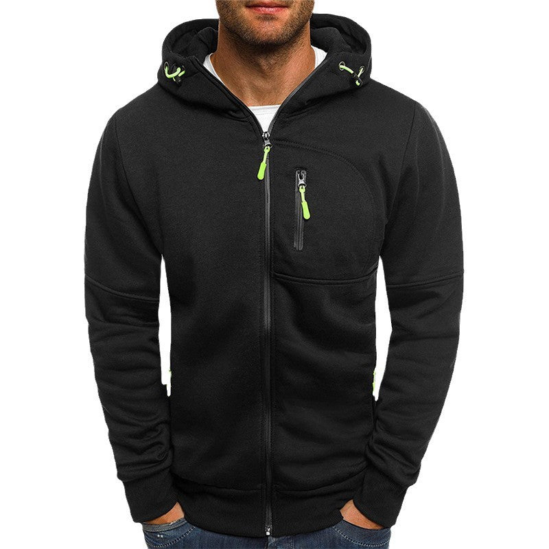 Men's functional slim fit hoodie with practical zip pockets Amarae