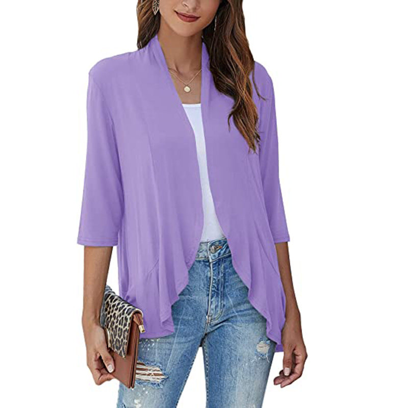 Cardigan for women with an open front design and practical pockets Lune London