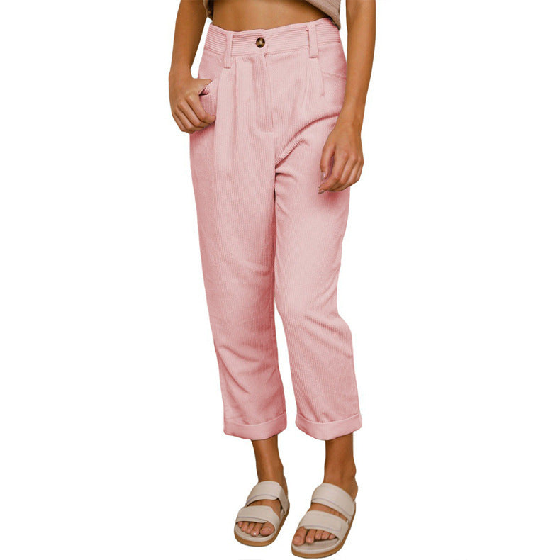High-waisted striped pants for women Lune London