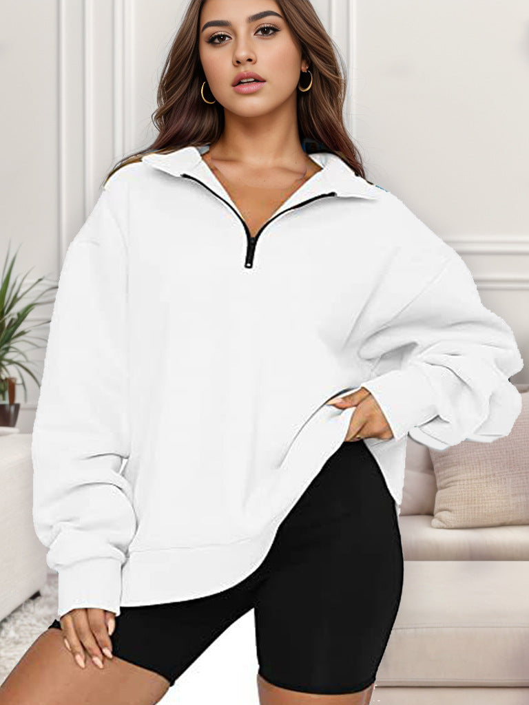 Oversized sweatshirt for women with high collar Amarae