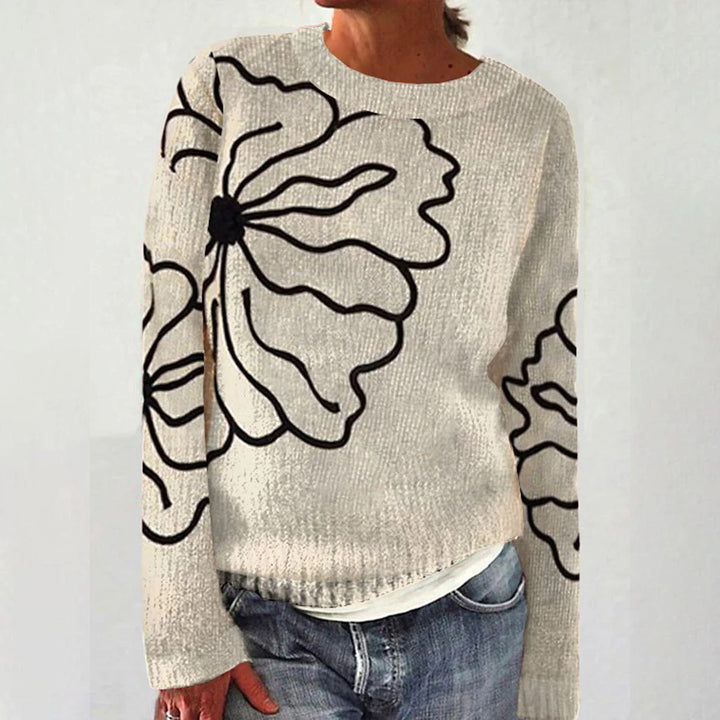 Pull confortable pour femmes avec motif festif Chic & Stil