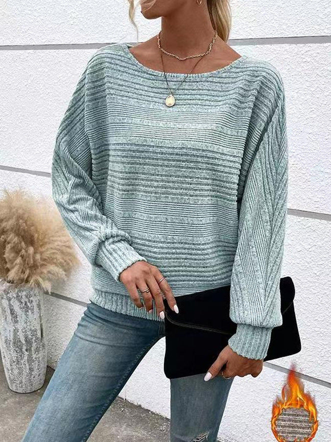 Loose fit knitted sweater for women with a relaxed fit and refined ribbed details Lune London
