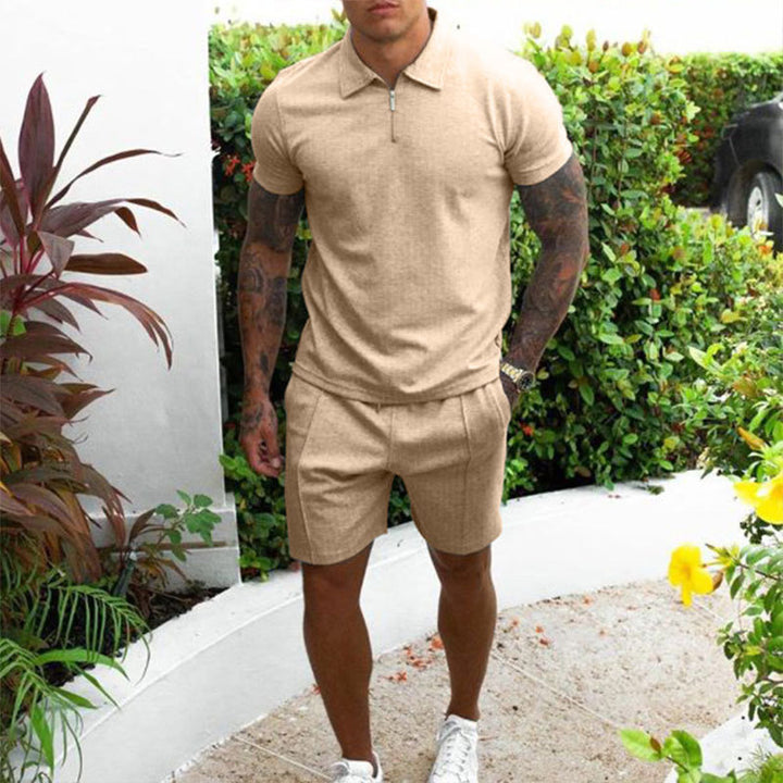 Men's Comfortable Chic Polo and Leisure Shorts Set