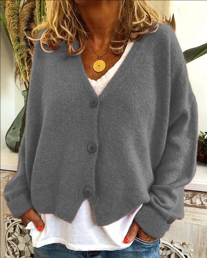 Women cozy knit vest with buttons and modern cut Lune London