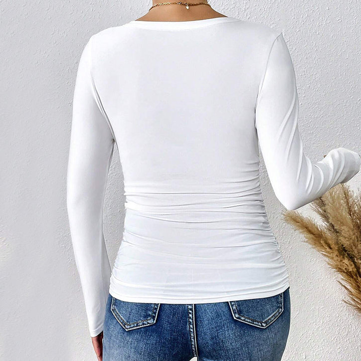 Body long à manches longues pour femmes avec décolleté en V profond et design flatteur pour la silhouette Chic & Stil