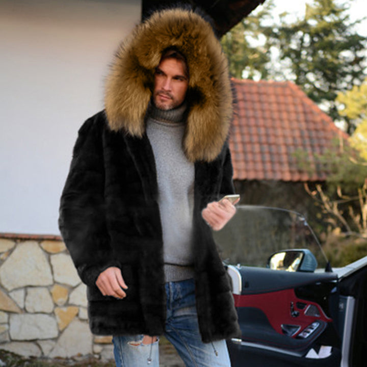 Luxury faux fur coat for men Lune London