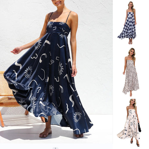 Ladies Elegant Maxi Dress with Airy Chic Silhouette