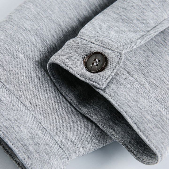 Unisex Boxy-Zip-Sweat jacket with shirt collar, concealed seams, and slit pockets Amarae
