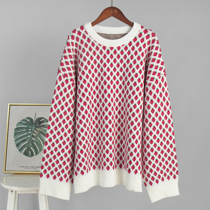 Pull oversized pour femmes avec motif floral Chic & Stil