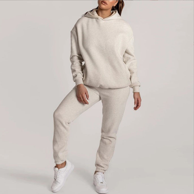 Ensemble de sweat à capuche décontracté pour femmes avec poches pratiques et taille élastique Chic & Stil