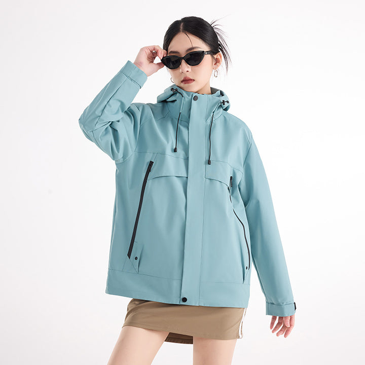 Women's technical waterproof oversized parka with hood and concealed zip pockets Amarae