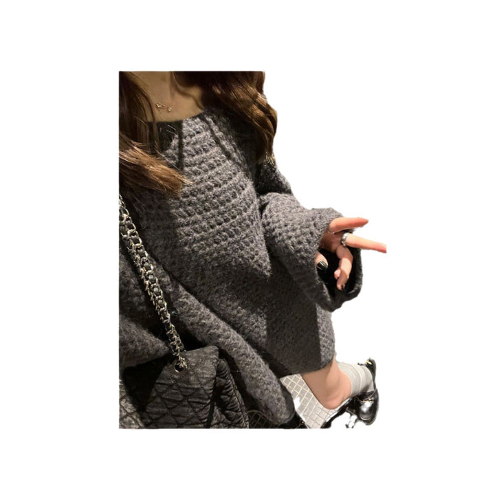 Pull en maille épaisse pour femmes avec une coupe ample et un style décontracté Chic & Stil