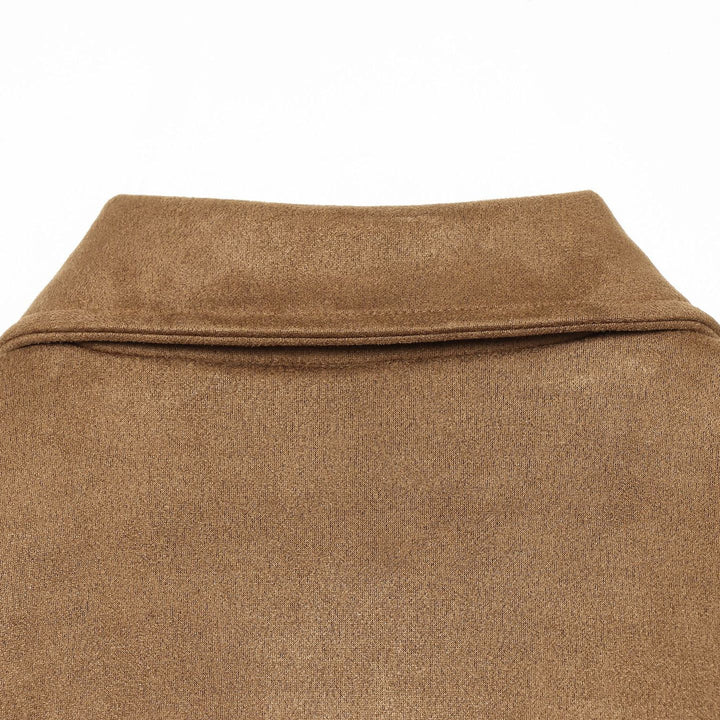 Ladies short jacket in suede look with large patch pockets Amarae