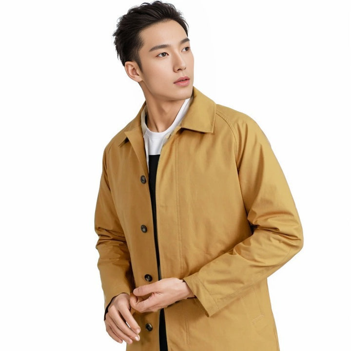 Casual raincoat for men with practical snap buttons and modern fit Amarae
