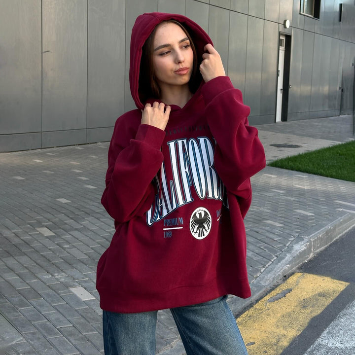 Oversized women's hoodie with creative graphic design Amarae