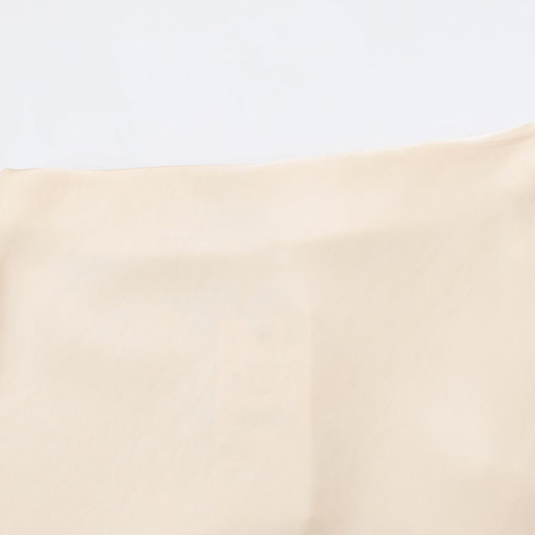 Women's Flowing Satin Midi Skirt with Knot Belt and Contrast Edge Amarae
