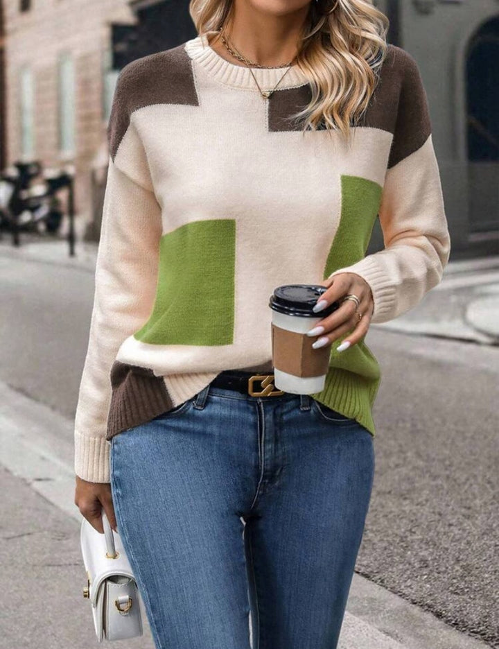 Sweat stylish pour femmes avec motif géométrique et coupe tendance Chic & Stil