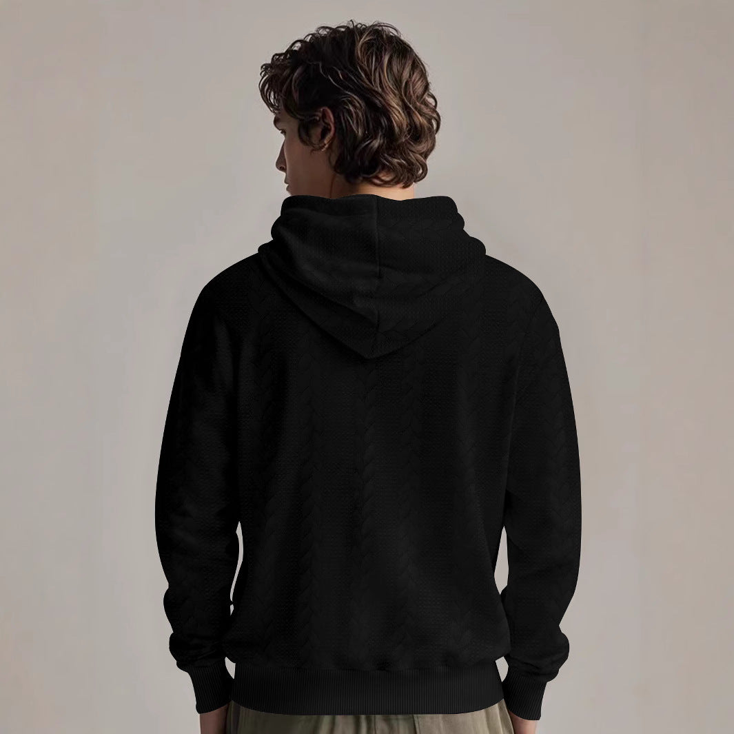 Men's fleece hoodie with structured interior finish and breathable properties Lune London
