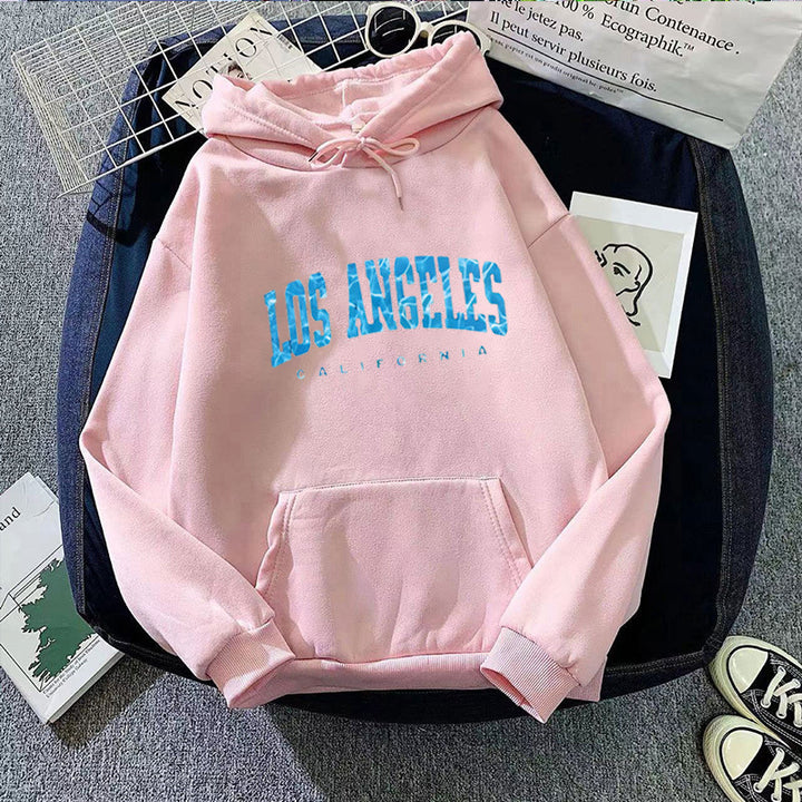 Women's hoodie with striking Los Angeles lettering Chic & Stil
