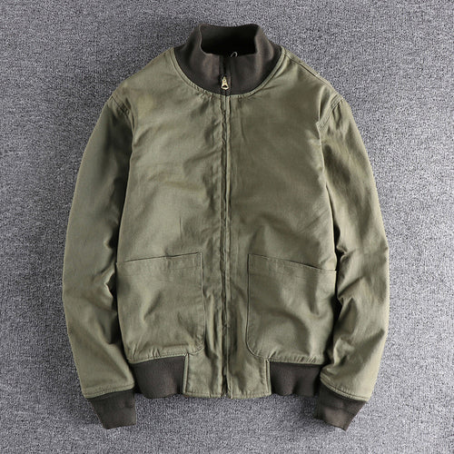 Women's transitional jacket with high collar and practical pockets Amarae