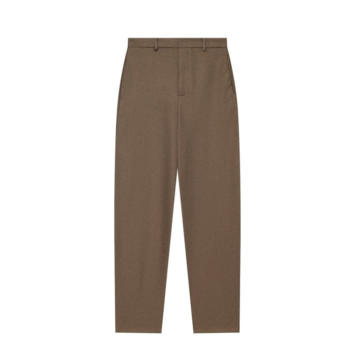 Women's high-waisted tapered wool-look fabric trousers with crease and slim ankle fit Amarae