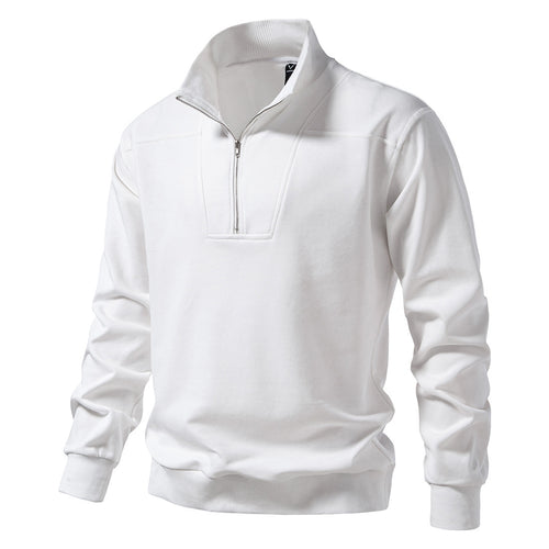 Men's high-neck sweater with half-zip closure and comfortable fit Amarae