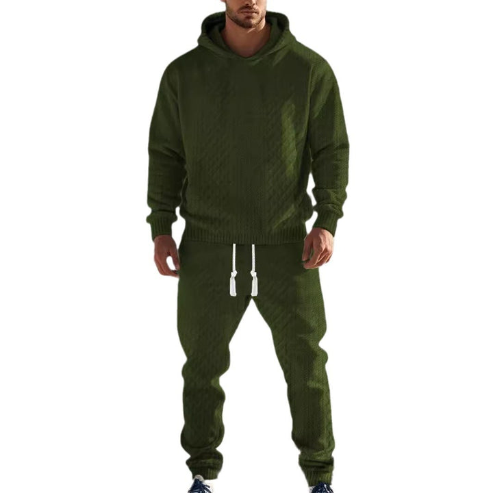 Lune London textured design men's hoodie and jogger pants set