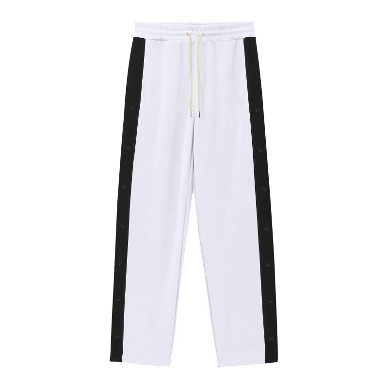 Sporty men's jogging pants with snap button details Lune London