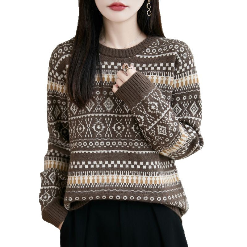 Pull en tricot à motifs pour femmes Chic & Stil