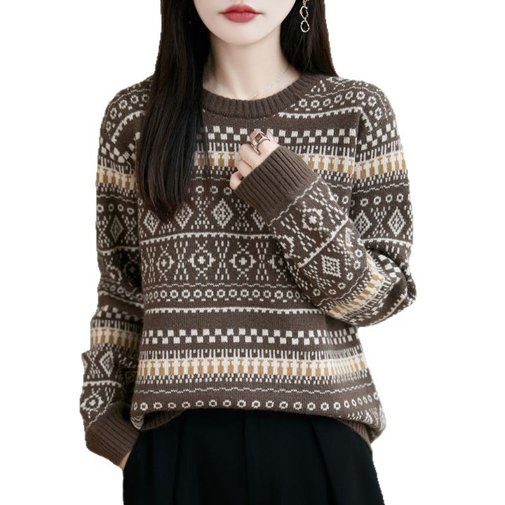 Pull en tricot à motifs pour femmes Chic & Stil