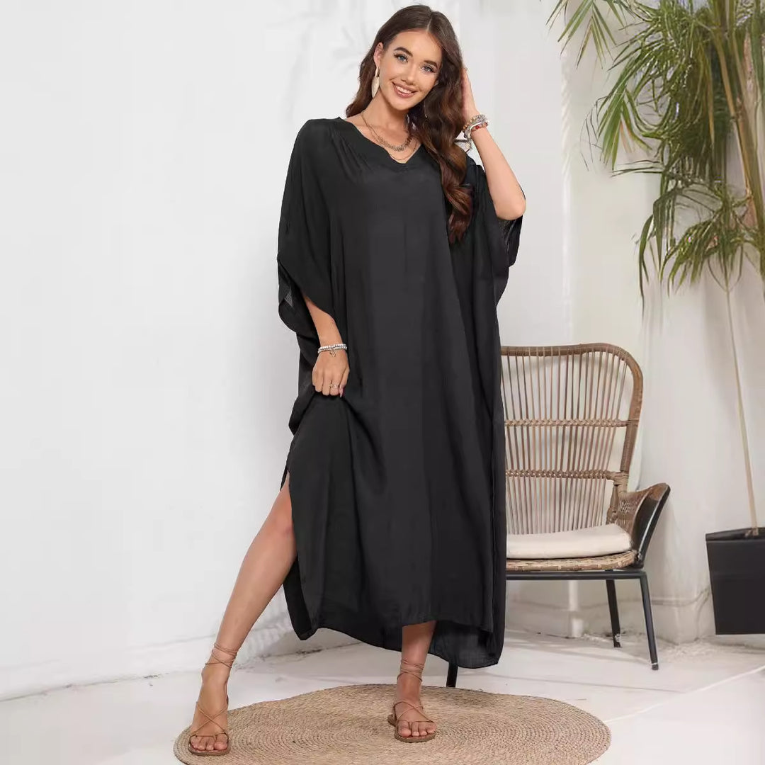 Ladies Tunic V Neck Dress Lune London