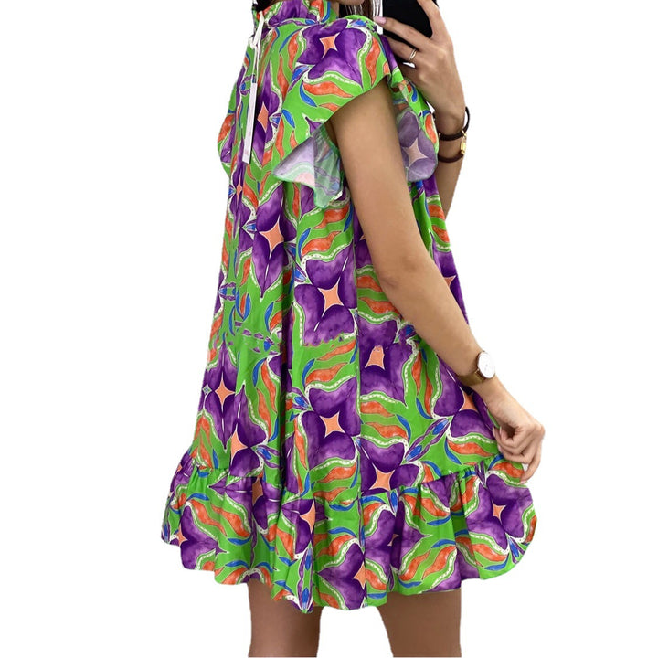 Lune London Flared maxi dress with floating sleeves