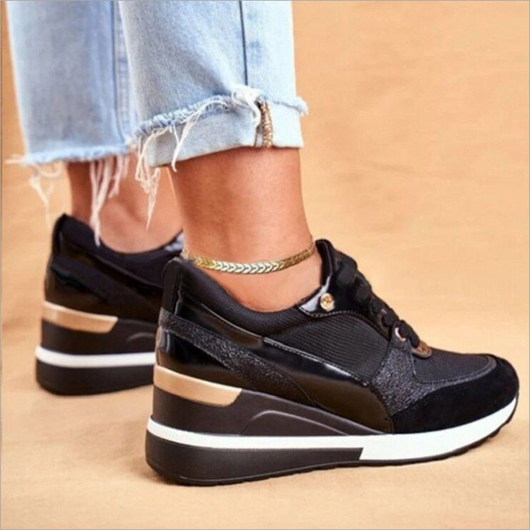 Women's Fashion Sneakers with Elegant Metallic Detail and Sporty Sole Lune London
