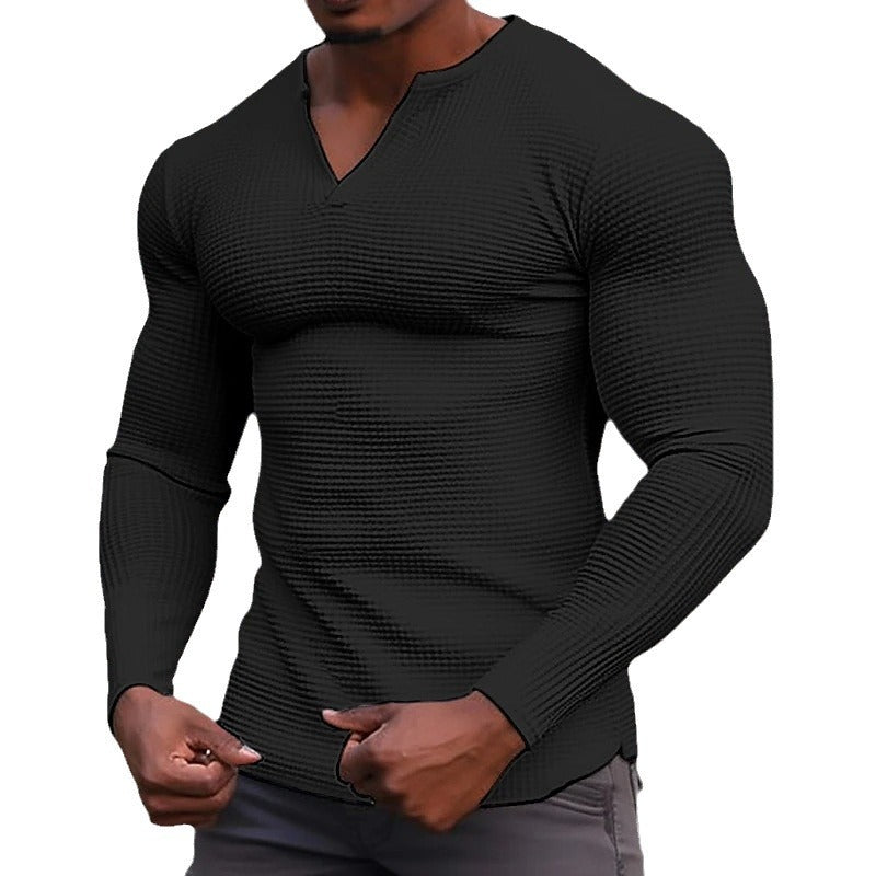 Men's Long Sleeve Shirt with Textured Design Lune London
