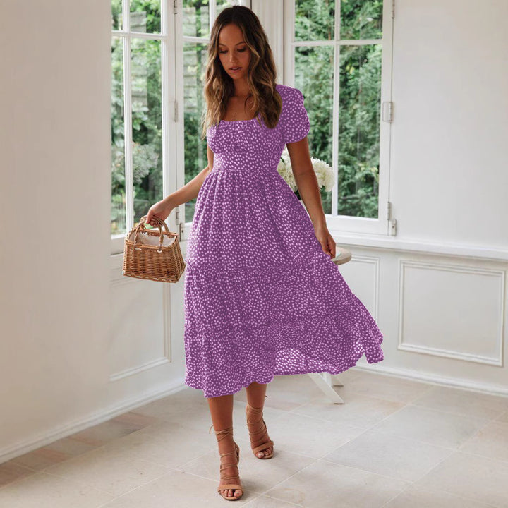 Lune London Floral Ruffle Midi Dress for Women