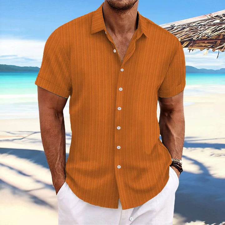 Casual short-sleeved striped shirt for men Amarae