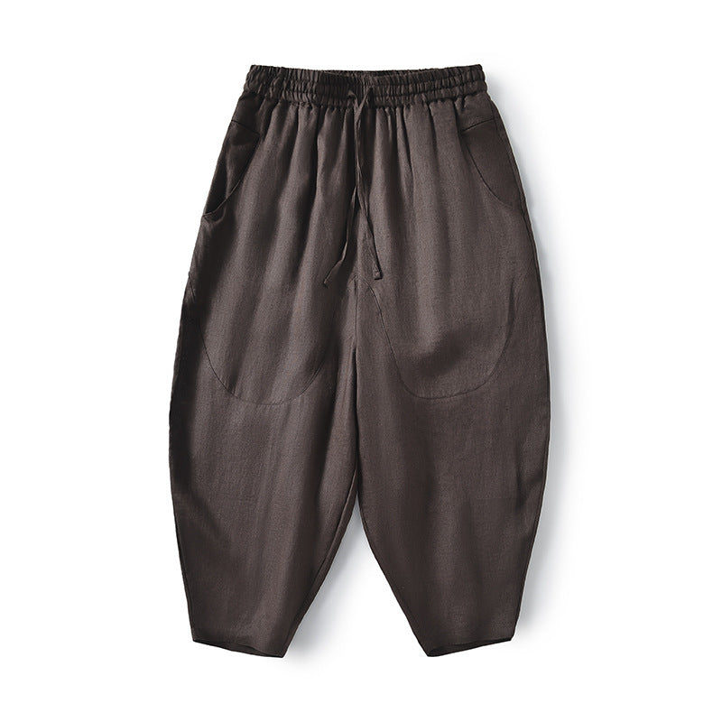 Linen pants for women with a relaxed fit and elastic waist Lune London